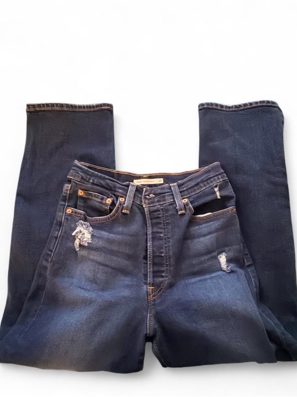 Levi's Women's Dark Blue ribcage jeans
